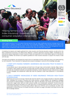 Helping farmers understand index insurance: guidelines for consumer education interventions
