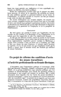 Un projet de réforme des conditions d'accès des jeunes travailleurs à l'activité professionnelle en Grande-Bretagne