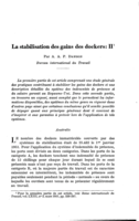 La stabilisation des gains des dockers: II