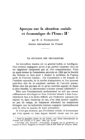 Aperçus sur la situation sociale et économique de l'Iran: II