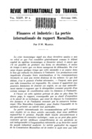 Finances et industrie: la portée internationale du rapport Macmillan