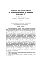 Evolución del derecho laboral en la República Federal de Alemania desde 1945: II