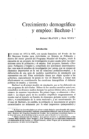 Crecimiento demográfico y empleo: Bachue-1