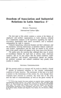 Freedom of association and industrial relations in Latin America: I