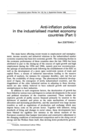 Anti-inflation policies in the industrialised market economy countries: Part I