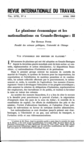 Le planisme économique et les nationalisations en Grande-Bretagne: Il