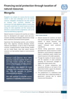 Mongolia: financing social protection through taxation of natural resources