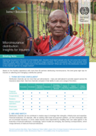 Microinsurance distribution: insights for insurers