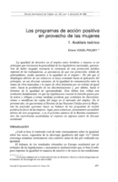 Los programas de acción positiva en provecho de las mujeres: 1, Análisis teórico