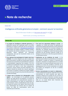 Intelligence artificielle générative et emploi: comment assurer la transition