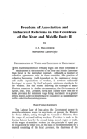 Freedom of association and industrial relations in the countries of the near and Middle East: II