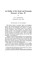 An outline of the social and economic structure of Iran: II