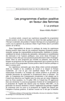 Les programmes d'action positive en faveur des femmes: 2, La pratique