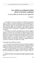 Les relations professionnelles dans la fonction publique: 2, Les conflits du travail et leur règlement