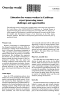 Education for women workers in Caribbean export processing zones: challenges and opportunities