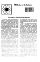 Du concret: finis les beaux discours