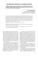 Los salarios mínimos y el empleo juvenil