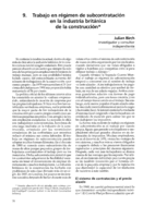 Trabajo en régimen de subcontratación en la industria británica de la construcción