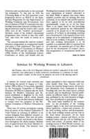 Seminar for working women in Lebanon