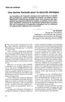 Une bonne formule pour la sécurité chimique