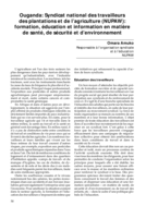 Syndicat national des travailleurs des plantations et de l'agriculture (NUPAW): formation, éducation et information en matière de santé, de sécurité et d'environnement : Ouganda