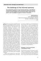 The challenge of the informal economy