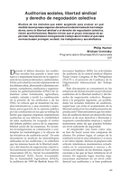 Auditorías sociales, libertad sindical y derecho de negociación colectiva