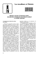 Histoire ouvrière d'Amérique latine: introduction à l'étude du mouvement syndical à l'échelle régionale