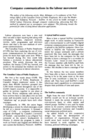 Computer communications in the labour movement