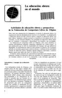 Actividades de educación obrera y perspectivas de la Federación de Campesinos Libres de Filipina