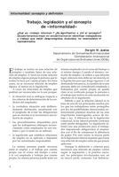 Trabajo, legislación y el concepto de "informalidad"