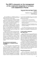 The CFDT's viewpoint on the management of the vocational integration of workers with disabilities in France