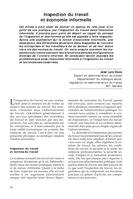 Inspection du travail et économie informelle