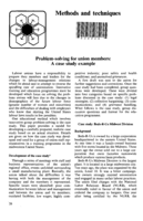 Problem-solving for union members: a case study example