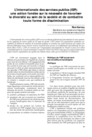 L'Internationale des services publics (ISP): une action fondée sur la nécessité de favoriser la diversité au sein de la société et de combattre toute forme de discrimination
