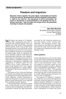 Freedom and migration