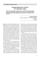 Unpaid salaries in Africa: an explosive issue