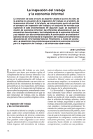La inspección del trabajo y la económia informal