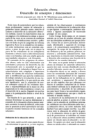 Educación obrera: desarrollo de conceptos y dimensiones