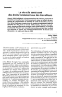 La vie et la santé sont des droits fondamentaux des travailleurs