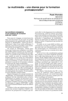 Le multimédia: une chance pour la formation professionnelle?