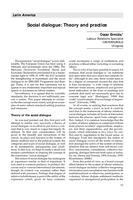 Social dialogue: theory and practice