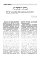Les péripéties locales d'un principe universel