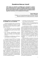 Questions liées au travail