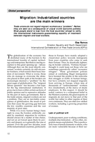 Migration: industrialized countries are the main winners