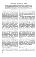 L'éducation syndicale en Suède