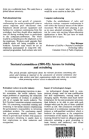 Sectoral committees (1991-92): access to training and retraining