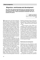 Migration, remittances and development