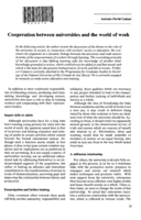 Cooperation between universities and the world of work