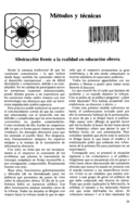 Abstracción frente a la realidad en educación obrera
